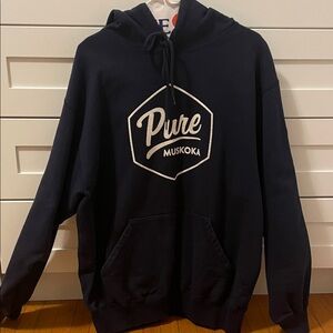 Pure Muskoka Navy Hoodie | Cozy Cottage Style